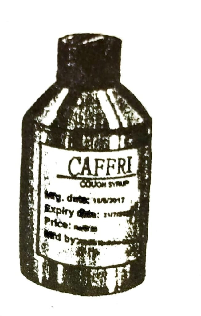 the picture of the bottle of cough syrup